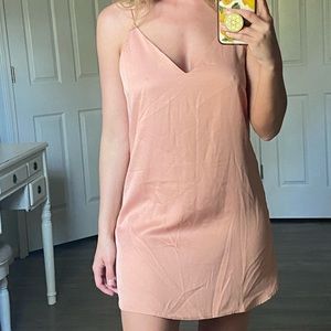 Light pink silk dress